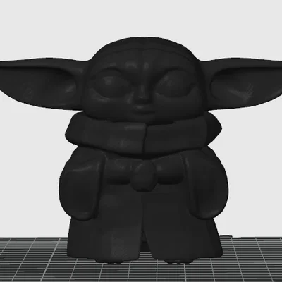 Mô hình 3D Baby Yoda đáng yêu dành cho fan Star Wars