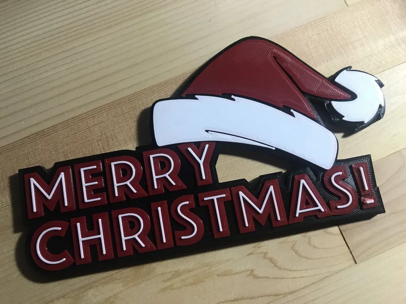 Bảng hiệu "Merry Christmas" kèm chân đế rời - Image 1