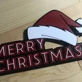 Bảng hiệu "Merry Christmas" kèm chân đế rời - Thumbnail 1