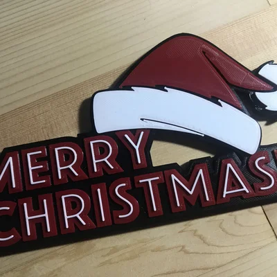 Bảng hiệu "Merry Christmas" kèm chân đế rời