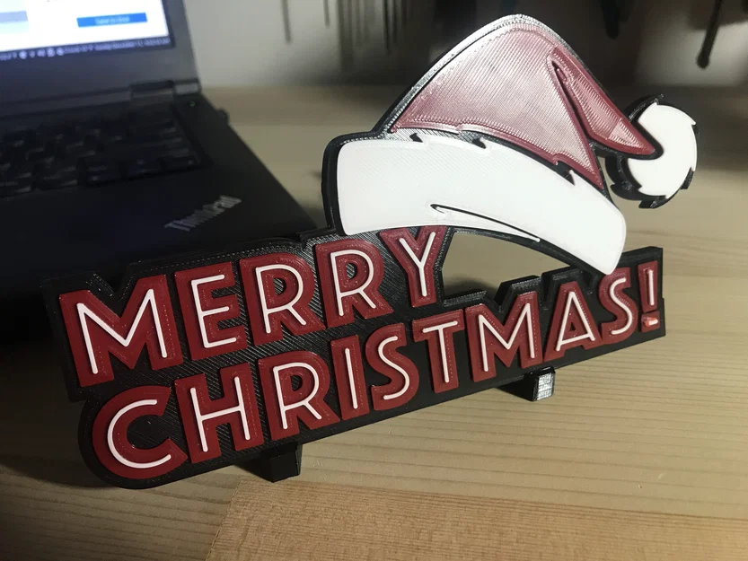 Bảng hiệu "Merry Christmas" kèm chân đế rời - Image 2