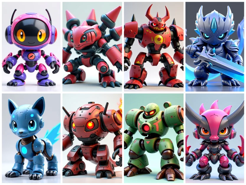 Bộ sưu tập mô hình Mecha Robots in 3D cực ngầu - Image 1