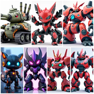 Bộ sưu tập mô hình Mecha Robots in 3D cực ngầu