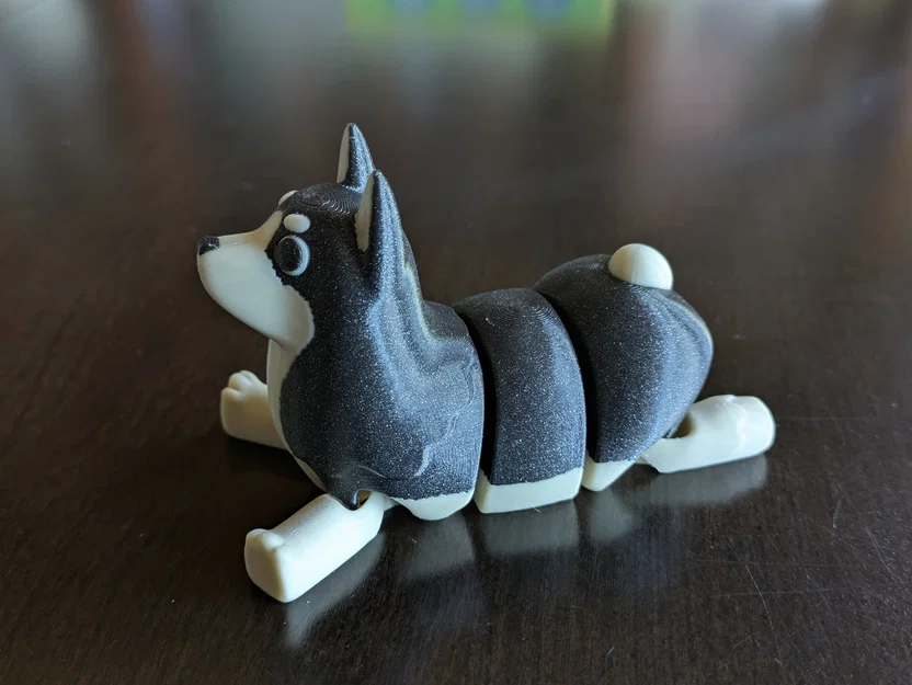 Mô hình chú chó Corgi in 3D cử động linh hoạt cho máy đa vật liệu - Image 2