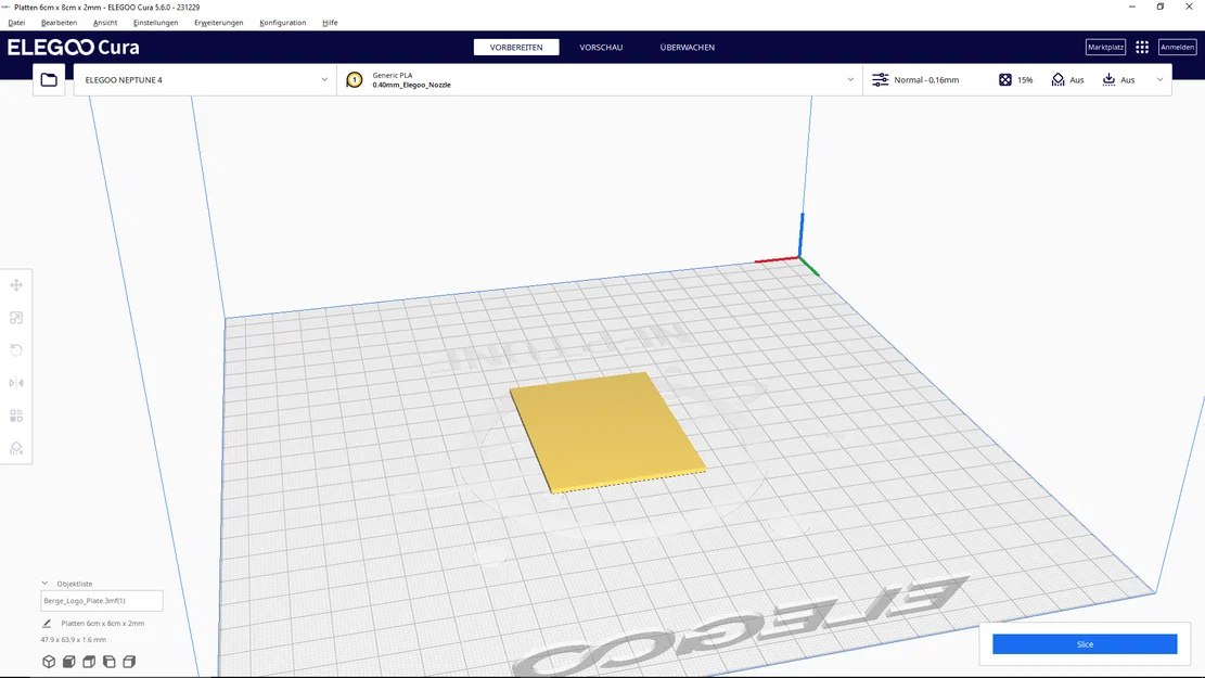 Tấm nền phẳng 60mm x 80mm cho dự án in 3D DIY - Image 1