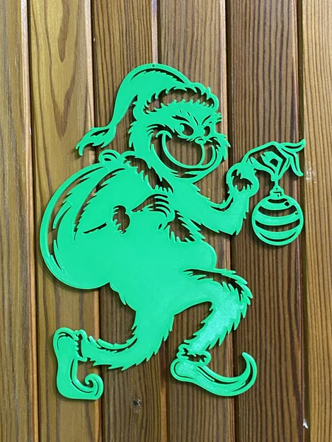 Mô hình Grinch treo tường trang trí - Image 1