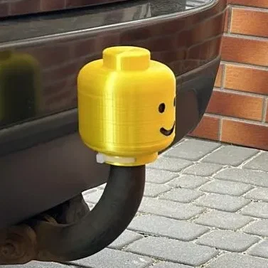 Nắp chụp hitch đầu Lego chống trộm (có chỗ khóa dây rút)