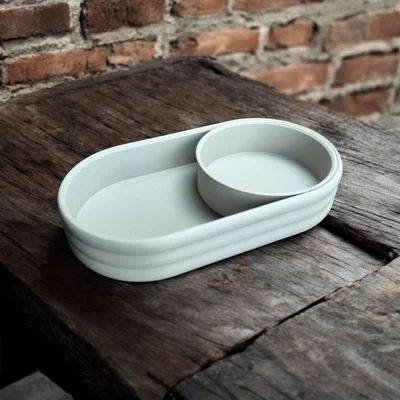 Khay Mid-Century Hiện Đại kèm Bát Đựng Xu Trượt