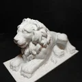 Tượng Sư Tử Vân Đá (Không Cần Support) – Marble Lion (Supportless) - Thumbnail 6
