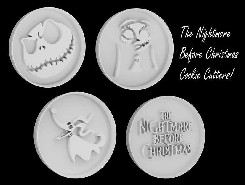 Bộ khuôn cắt bánh quy The Nightmare Before Christmas 3D độc đáo - Image 1