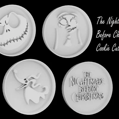 Bộ khuôn cắt bánh quy The Nightmare Before Christmas 3D độc đáo