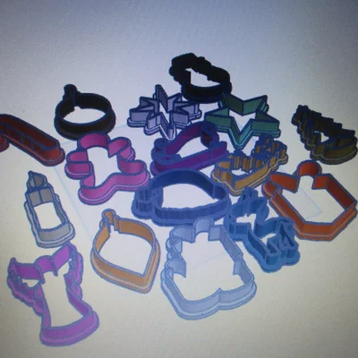 Bộ khuôn cắt bánh quy Giáng sinh (Christmas Cookie Cutters) 3D