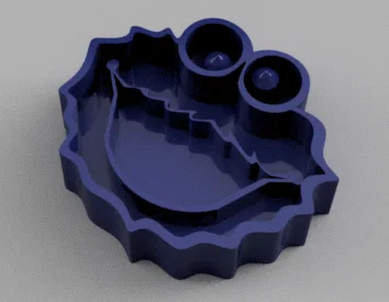 Khuôn cắt bánh Cookie Monster Sesame Street in 3D cực dễ thương - Image 1