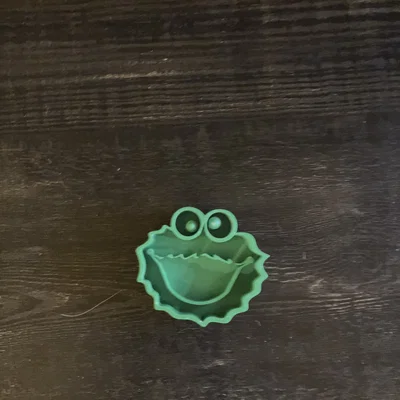 Khuôn cắt bánh Cookie Monster Sesame Street in 3D cực dễ thương