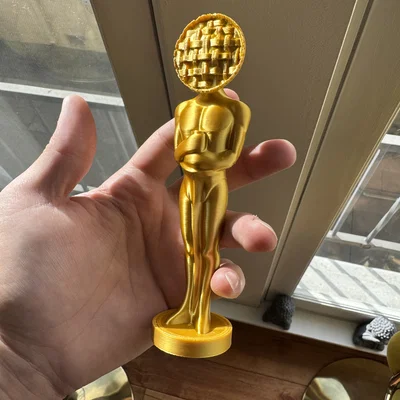 Mô hình tượng Oscar mặt bánh (Pie Oscar) - Giải thưởng làm bánh độc đáo