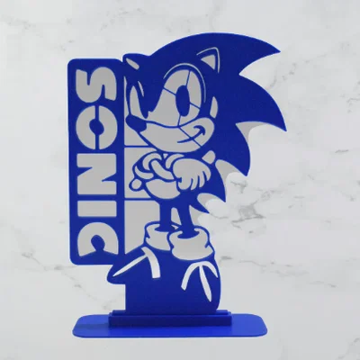 Mô hình trang trí Sonic 2D – Điểm nhấn phong cách cho bàn làm việc