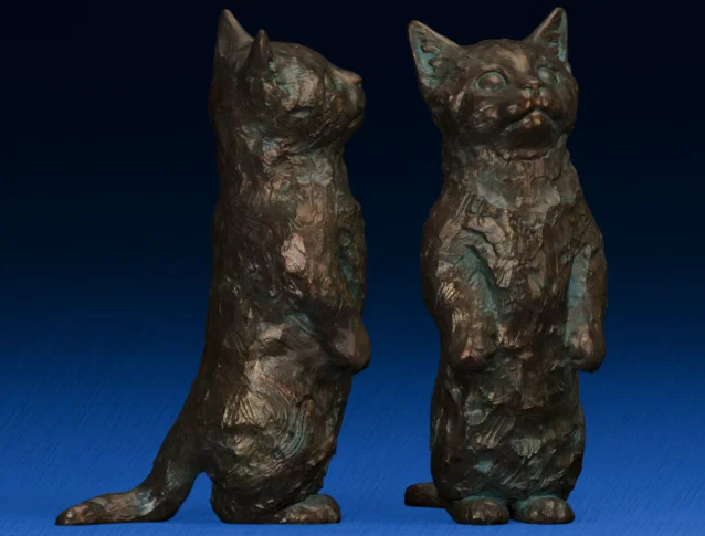Tượng mèo con 3D trang trí nghệ thuật - Perfect Kitten Statue - Image 1