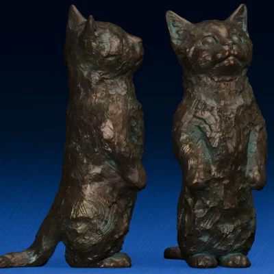 Tượng mèo con 3D trang trí nghệ thuật - Perfect Kitten Statue