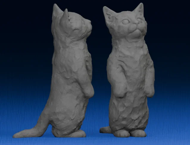 Tượng mèo con 3D trang trí nghệ thuật - Perfect Kitten Statue - Image 2