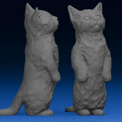 Tượng mèo con 3D trang trí nghệ thuật - Perfect Kitten Statue