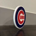 Tranh treo tường Logo Chicago Cubs - In 3 màu với máy 1 đầu đùn - Thumbnail 2