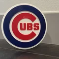 Tranh treo tường Logo Chicago Cubs - In 3 màu với máy 1 đầu đùn - Thumbnail 3