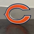 Tranh treo tường logo chữ "C" của Chicago Bears in 3 màu bằng 1 đầu đùn - Thumbnail 1