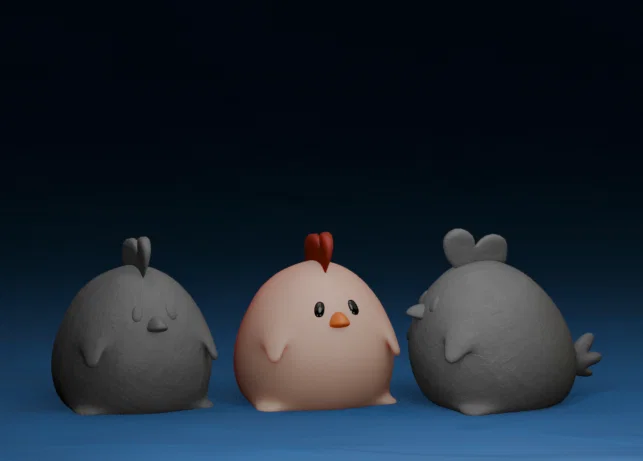 Mô hình chú gà con đáng yêu Chicken Little dùng trang trí bàn làm việc - Image 1