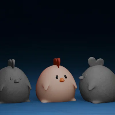 Mô hình chú gà con đáng yêu Chicken Little dùng trang trí bàn làm việc