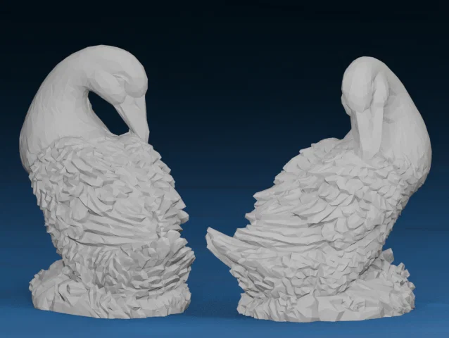 Mô hình chú vịt Mallard cách điệu trang trí 3D ấn tượng - Image 1