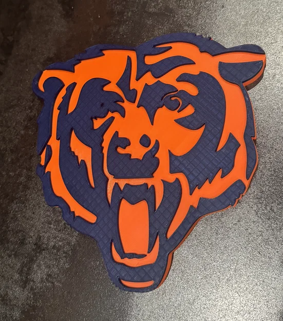 Mô hình logo Chicago Bears 2 màu in một lần duy nhất - Image 1