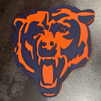 Mô hình logo Chicago Bears 2 màu in một lần duy nhất