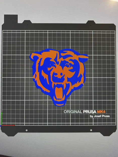 Logo Chicago Bears Monsters of the Midway 3 màu in 1 lần cho máy đầu đùn đơn - Image 2