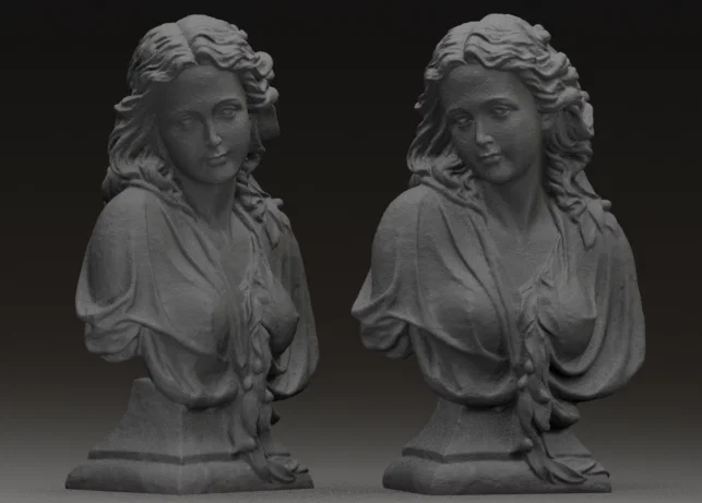 Tượng bán thân cô gái phong cách Roman cổ điển để bàn 3D - Image 1