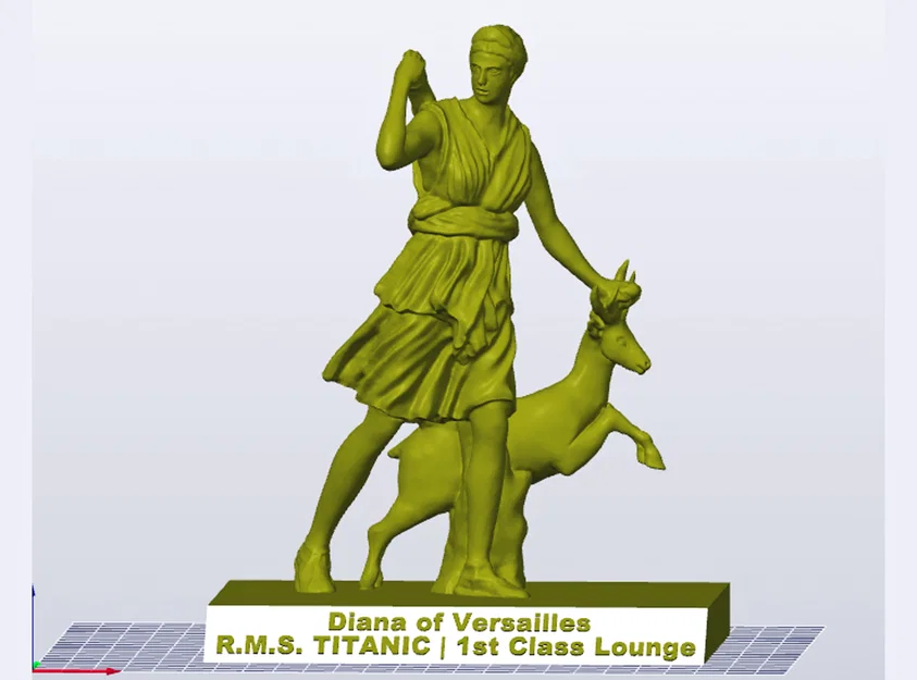 Mô hình 3D tượng Diana of Versailles - Trang trí từ tàu R.M.S. Titanic - Image 3
