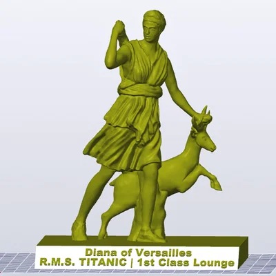 Mô hình 3D tượng Diana of Versailles - Trang trí từ tàu R.M.S. Titanic