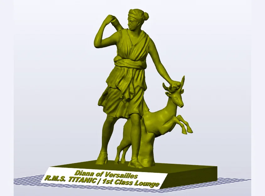 Mô hình 3D tượng Diana of Versailles - Trang trí từ tàu R.M.S. Titanic - Image 4
