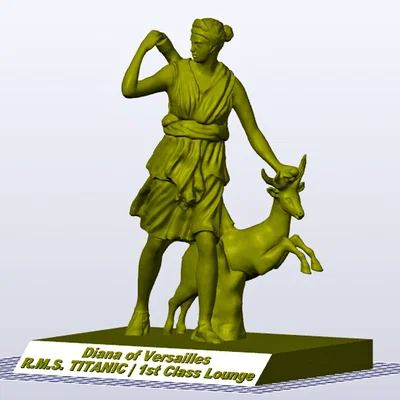 Mô hình 3D tượng Diana of Versailles - Trang trí từ tàu R.M.S. Titanic