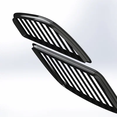 Khe gió tản nhiệt nắp capo phong cách thể thao in 3D