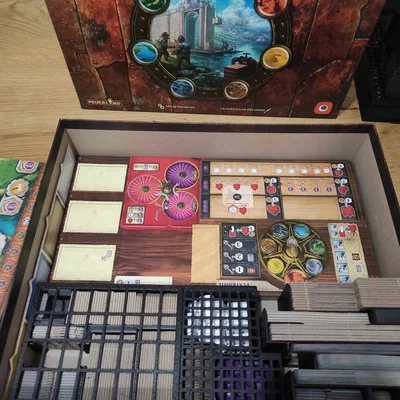 Insert/Organizer Age of Innovation + Wooden Books cho Board Game