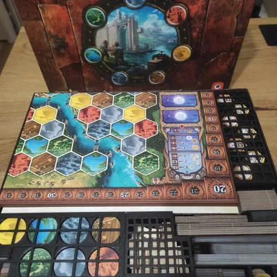 Insert/Organizer Age of Innovation + Wooden Books cho Board Game