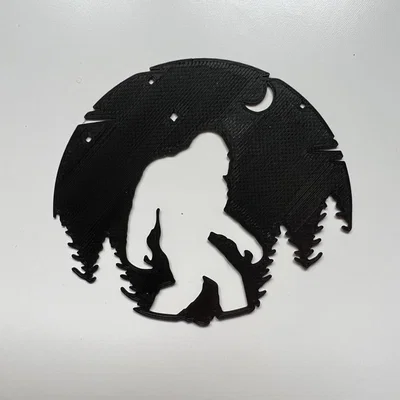 Tranh treo tường 3D hình Yeti Bigfoot độc đáo cho không gian sống