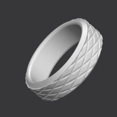 Mẫu nhẫn Salto Unisex họa tiết kim cương in 3D - Image 1