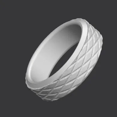 Mẫu nhẫn Salto Unisex họa tiết kim cương in 3D