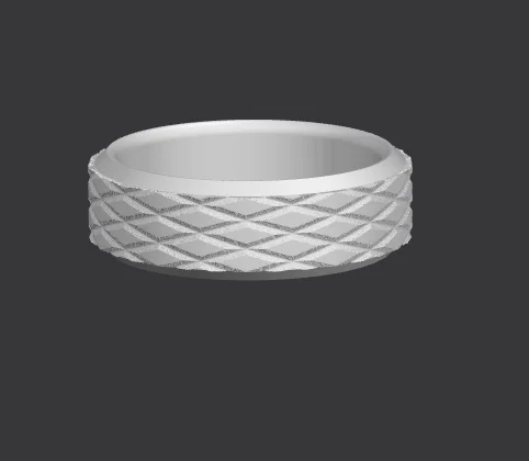 Mẫu nhẫn Salto Unisex họa tiết kim cương in 3D - Image 2