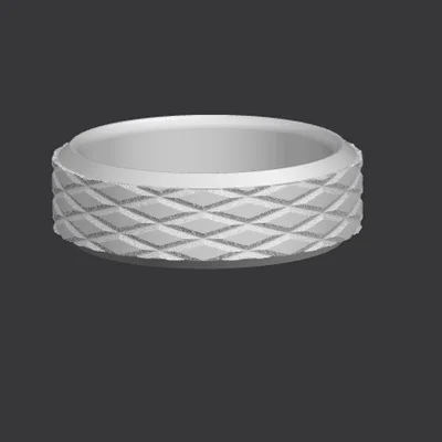 Mẫu nhẫn Salto Unisex họa tiết kim cương in 3D