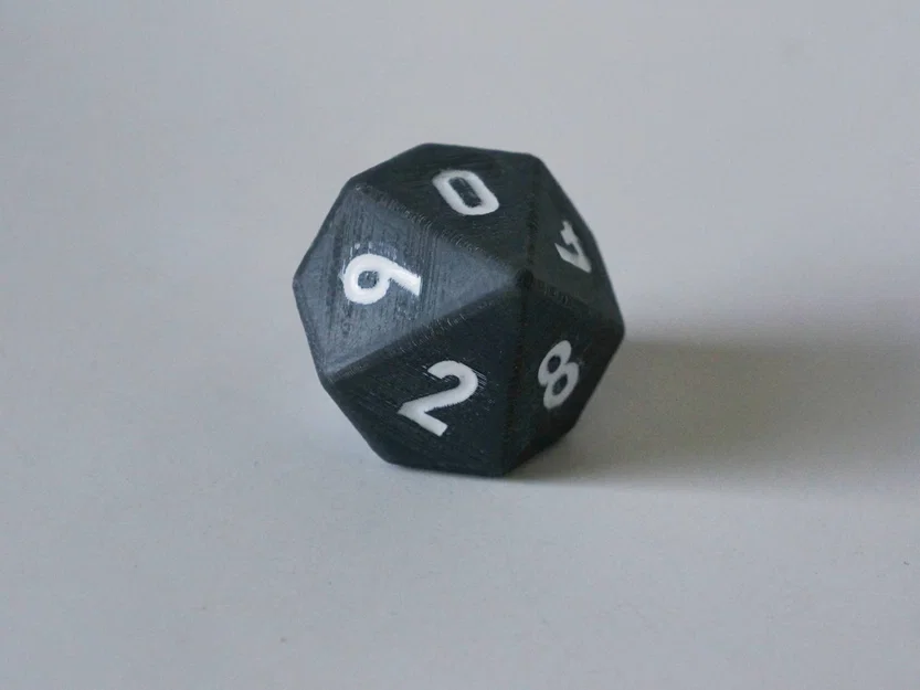 Mô hình xúc xắc D10 (D10 Dice) kích thước 35mm cho board game - Image 1