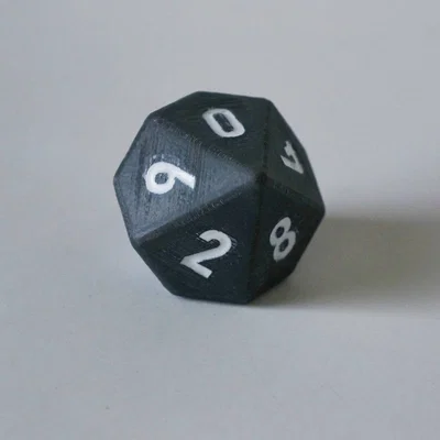 Mô hình xúc xắc D10 (D10 Dice) kích thước 35mm cho board game