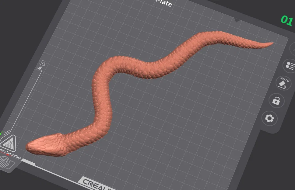 Mô hình rắn Curious Snake in 3D đẹp mắt và dễ in - Image 2