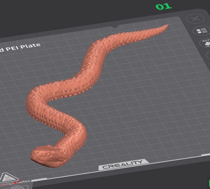 Mô hình rắn Curious Snake in 3D đẹp mắt và dễ in - Image 4